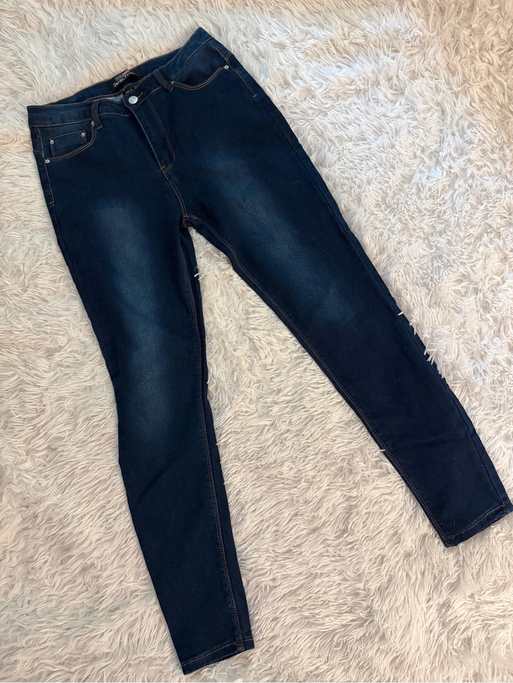 Denim Fever Dark Wash Skinny Jeans Size 11 Stretch Denim NWOT